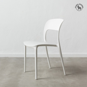Silla apilable polipropileno blanco 43 x 83,2 x 43 cm