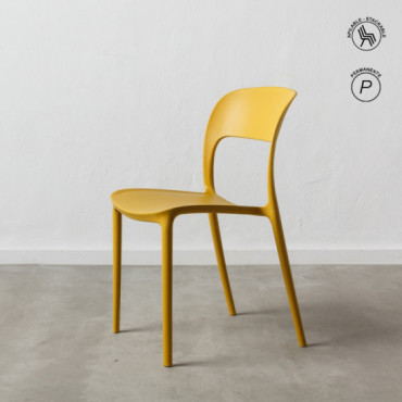 Silla amarilla polipropileno 43 x 83,2 x 43 cm