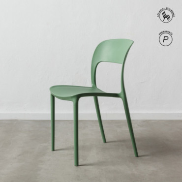 Silla verde polipropileno 43 x 83,2 x 43 cm