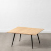 Mesa Centro Natural-Negro Madera-Hierro 80 X 80 X 40 Cm
