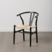 Silla Negro Madera / Fibra Salón 55 X 55 X 77 Cm