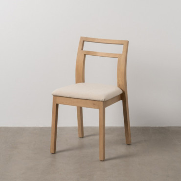 Silla Natural-Beige Tejido-Madera 41 X 50 X 81 Cm