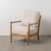 Sillón Blanco-Natural Madera-Mdf 65 X 71 X 88 Cm