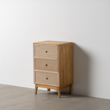 Mesita Natural Dm-Madera 46 X 37 X 76 Cm