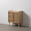 Mueble recibidor Samir 3 cajones 1 puerta Natural - 60 x 75,5 x 35 cm