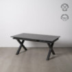 Mesa de comedor extensible cerámica Negra 180-240 x 77 x 100 cm