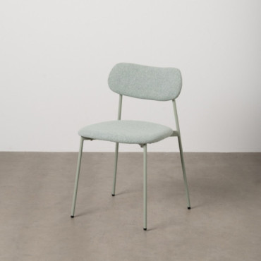 Silla de comedor Contract tapizada apilable Verde 49 x 76 x 47 cm