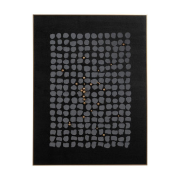 Cuadro Abstracto Negro-Gris Ps - Lienzo 90 X 120 Cm