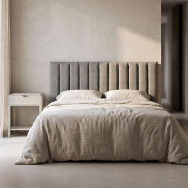 Cabecero Gris Tejido Dormitorio 190 X 8 X 100 Cm