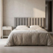Cabecero Gris Tejido Dormitorio 190 X 8 X 100 Cm
