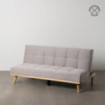 Sofá cama apertura clic-clac tapizado en Chenilla Gris 181 x 102 x 85 cm