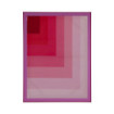 Cuadro impresión abstracta con marco acrílico rosa 60 x 80 x 3,3 cm