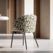 SILLA ESTAMPADO TEJIDO-METAL CONTRACT 56,50 X 56 X 74,50 CM