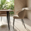 SILLA BEIGE TEJIDO-METAL CONTRACT 56,50 X 56 X 74,50 CM