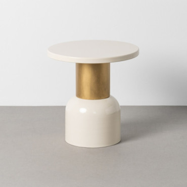 MESITA BLANCO METAL 51 X 51 X 52 CM