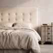 CABECERO CREMA TEJIDO DORMITORIO 165 X 8 X 125 CM