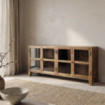 Aparador Natural Madera De Mango Salón 160 X 35 X 71 Cm