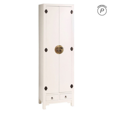 Armario salón Oriente Blanco 2 puertas 2 cajones 55 x 185 x 33 cm
