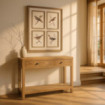 Consola Natural Madera Mindi Entrada 100 X 35 X 85 Cm