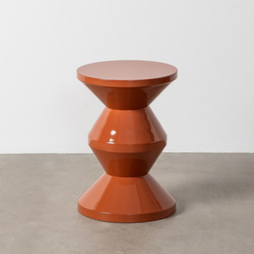 MESA AUXILIAR TERRACOTA METAL DECORACIÓN 33 X 33 X 55 CM