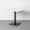 MESA BLANCO PIEDRA SINTERIZADA CONTRACT 80 X 80 X 75 CM