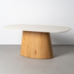 MESA COMEDOR BEIGE PIEDRA 180 X 90 X 76 CM