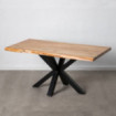Mesa de comedor de madera de Acacia 160 x 76 x 90 cm