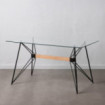 Mesa de comedor de cristal 140 x 75 x 80 cm