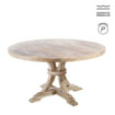 Mesa de comedor redonda madera Blanco decapé 150 x 76 x 150 cm