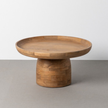MESITA NATURAL MADERA DE MANGO SALÓN 75 X 75 X 40 CM