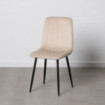 Silla Beige Terciopelo Salón 45 X 51 X 88,50 Cm