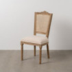 Silla Natural-Blanco Madera-Ratán Salón 44 X 48 X 98 Cm