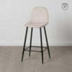 Taburete alto crema y negro – Diseño moderno y resistente 45,5 x 105,5 x 45 cm