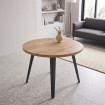 Mesa de comedor extensible redonda Verona Roble Hercules 100x75x100 cm