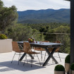 Mesa de comedor extensible cerámica Negra 180-240 x 77 x 100 cm