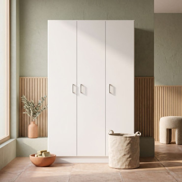 Armario multiusos blanco Use ambientado en un lavadero. Modelo 007143O