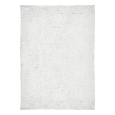 Alfombra shaggy de pelo suave blanco roto 200 x 2 x 300 cm