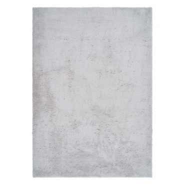 Alfombra shaggy de pelo suave gris claro 200 x 2 x 300 cm