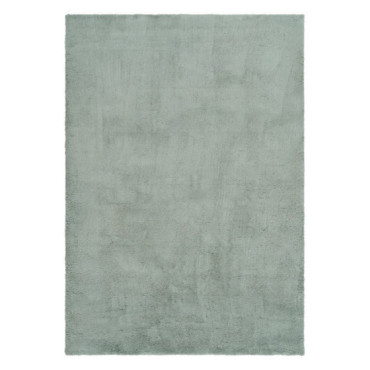 Alfombra shaggy de pelo suave verde salvia 200 x 2 x 300 cm