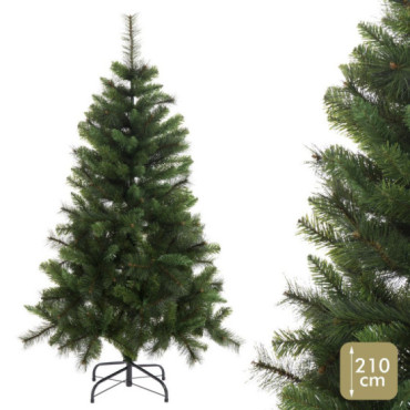 Árbol de navidad artificial clásico cónico con 989 ramas desmontables Ø120 x 210 cm