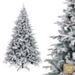 Árbol de navidad artificial nevado con 873 ramas plegables Ø133 x 210 cm
