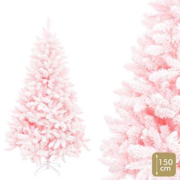 Árbol de navidad artificial rosa con 370 ramas plegables Ø87 x 150 cm