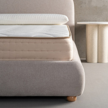 Colchón viscoelástico beige 180 x 23 x 190 cm