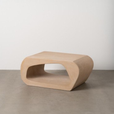 Mesa de centro rectangular con túnel de DM arena 100 x 45 x 60 cm