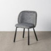 Silla de uso profesional envolvente en tejido jaspeado verde y patas de hierro 56 x 78 x 56 cm