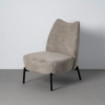 Sillón de descanso tapizado jaspeado crema 61 x 82 x 77 cm