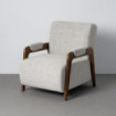 Sillón jaspeado beige tejido-madera 70 x 80 x 84 cm