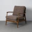 Sillón jaspeado marrón tejido-madera 72 x 86 x 86,50 cm