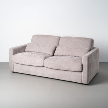 Sofá cama gris 3 plazas 194 x 88 x 104 cm
