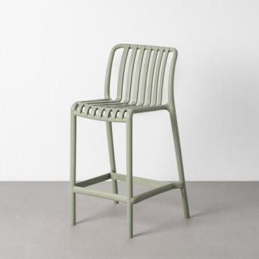 Taburete de exterior de polipropileno verde 51 x 92 x 50 cm